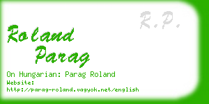 roland parag business card